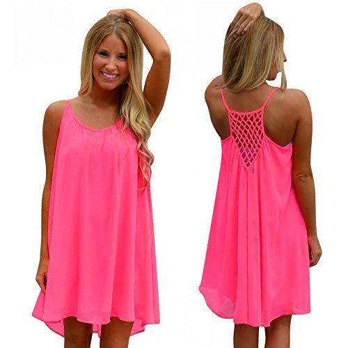 Spaghetti Strap Sundress Beach Cover Up Loose Tank Regular Plus Size Short Dresses Zulmaliu