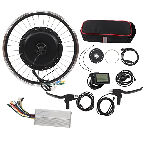 SUNGOOYUE Kit de Controlador de Motor de Bicicleta Eléctrica de 20 Pulgadas, Kit de Rueda de Motor de Tracción Trasera de 48V 1500W con Controlador 35A LCD S866 Meter