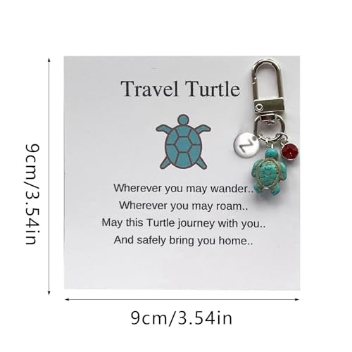 katior Travel Turtle Keychain, Cute Turtle Keyring, Kawaii Anime Keychain for Birthday Christmas Gifts Valentines\'s Day Gifts (E)