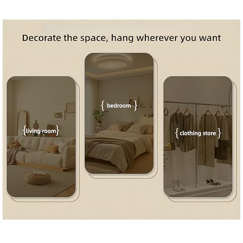 GangQiang Arched Full Length Floor Mirror, Walnut Wood Frame, 155x40cm, Wall Mount or Tilt Stand, for Bedroom, Living Room(Walnut Wood)