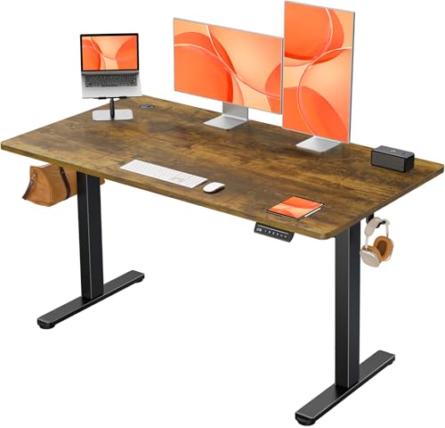 ErGear Höhenverstellbarer Schreibtisch 120x60cm 4-Speicher Geteilte Platte