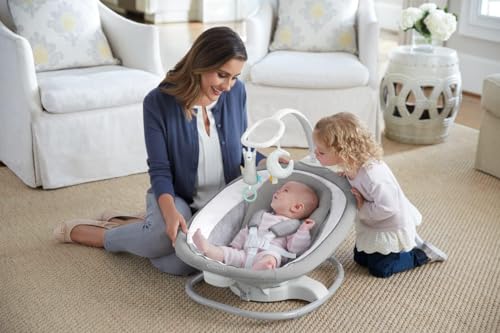 Graco Sense2Soothe 2-in-1 Baby Swing and Portable Rocker with Cry Detection Technology - Sailor