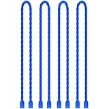 Dreamxiang 4Pcs 18-inch Silicone Cable Ties