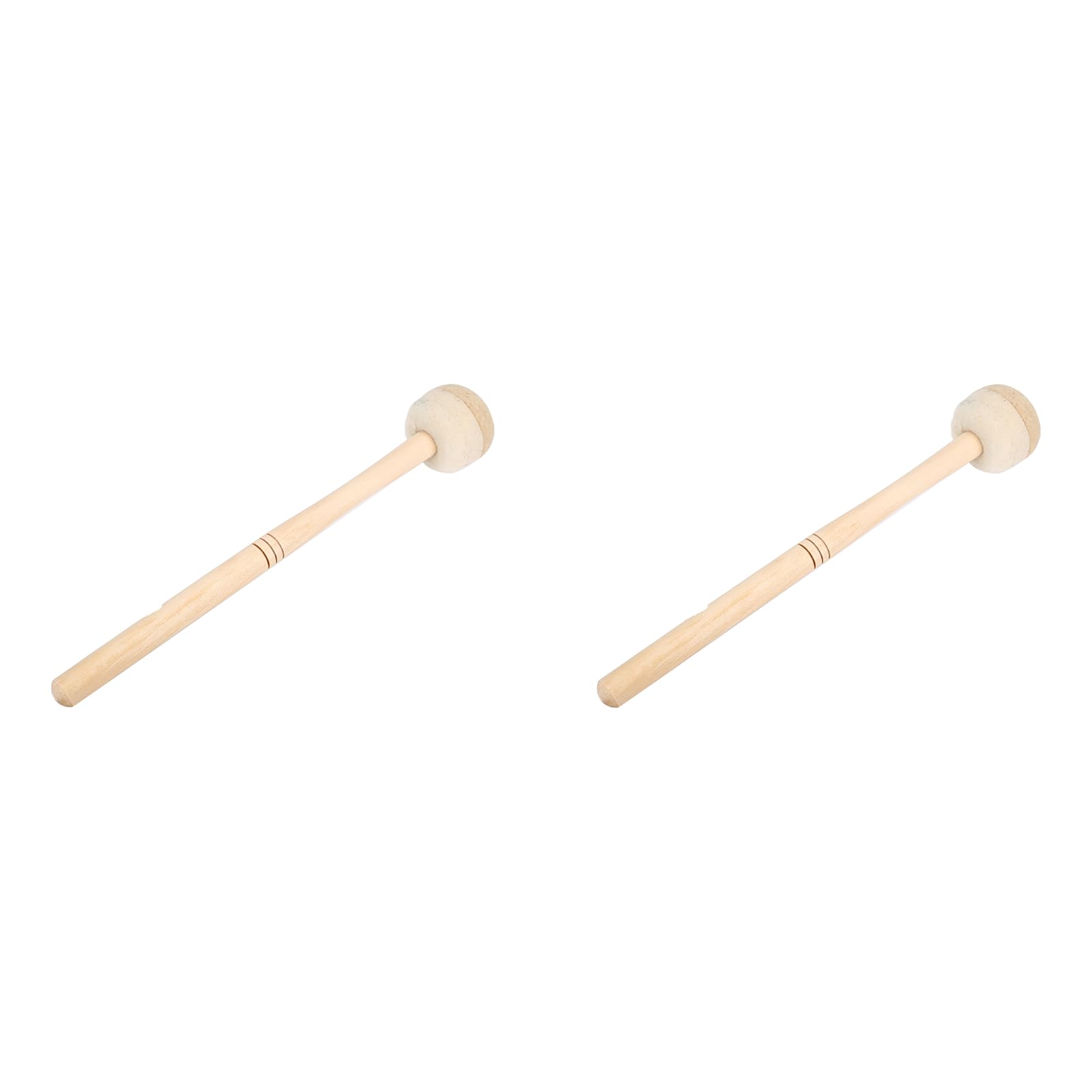 2PCS Drum Mallet,Portable Bass Drum Mallet Stick with Wool Felt Head Percussion Marching Band Accessory