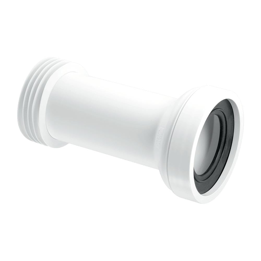 Mcalpine Wc-Con2 Straight Adjustable Length Rigid Wc Connector, White
