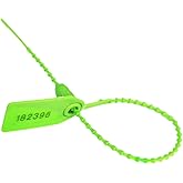 250mm Pull-Tite Security Seal Plastic Seals Signage Numbered Green (Package of 100) (Green)
