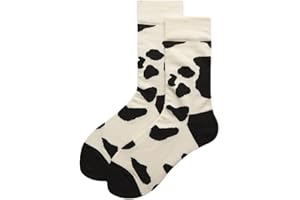 5Pairs Autumn Winter Cows Pattern Tube Socks Men & Women Trendy Socks Personality Trendy Socks