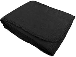 Anico Cozy Polar Fleece Blanket, 50" x 60", Black
