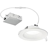 Kichler Direct-to-Ceiling 6 inch Round Recessed 27K LED Downlight in White