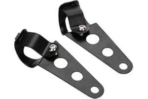 XINLIYA 35-46mm Motorcycle Headlight Mount Bracket, 2PCS Metal Motorbike Modified Headlamp Bracket Clamp Fork Ear Kit, Scoote