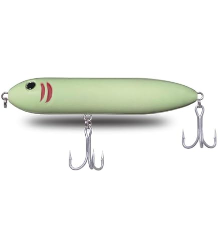 Amazon.com : Dark Matter Astro Spook - Bone Color - 7", 3.7oz Saltwater Fishing  Lures Inshore, Hexagonal Hard Plastic Body Top Water Lures for Bass Fishing,  Large 3D Eyes Walk The Dog