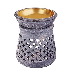 4 Inch Oil Warmer Aromatherapy Burner - Soapstone