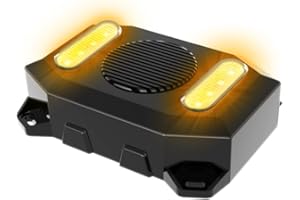 YUESONIC 102dB Reversing Backup Alarm & Light Warning System – 12-24V Beep Sound Safety Alert for Vehicles (Black-1 PCS)