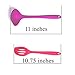 Silicone Utensil set Colorful 10 piece set includes spatula, tongs, large slotted spoon, ladle, slotted spoon, slotted turner, basting brush, pasta fork spoonula and spoon