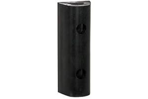 Buyers Products D412 Extruded D-Shaped Rubber Bumper, 4 X 4 X 12, 2 Holes, Truck And Trailer Protection, Durable Dock Bumper 