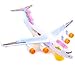 Toysery C-17 Transport Airplane Toys with LED Flashing Lights and Sounds, Bump and Go Action Plane Toy For Kids Boys and Girls (Battery Operated)