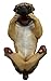 Ebros Lifelike Purebreed Pedigree Canine Adorable Fawn Pug Dog Wine Bottle Holder Figurine Statue As Kitchen Wine Cellar Centerpiece Decor Storage Organizer (Fawn Pug)