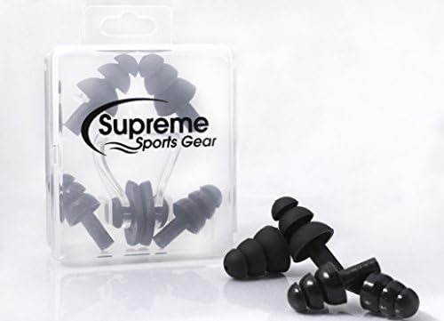 Supreme Swimming Ear Plugs and Nose Clip Bundle
