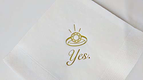 Gold Party Napkins Bridal Shower Bachelorette Party Cocktail Paper Party Dessert Beverage Napkins Bulk for Bridal Shower Occasions Wedding Anniversary Engagement Holiday Supplies