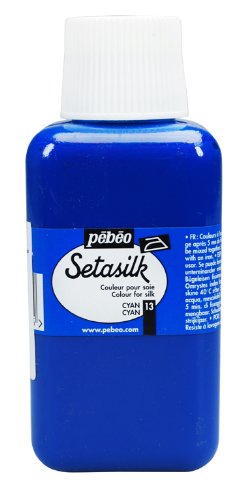 Pebeo Setasilk Silk Painting 250-Milliliter Bottle, Cyan