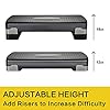 TOGEDI Aerobic Step ABS Steppers Board Step Bench 2 Level Height Adjustable Training Step Fitness Stepper for Home Gym…