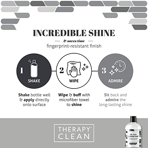 Therapy Glass Stove Top Cleaner Kit Natural Glass Cooktop Cleaner