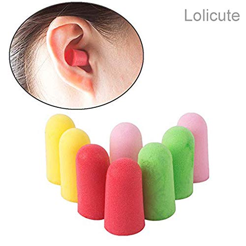 Lolicute 25 Pairs Quiet Please SNR 34DB Foam Ear Plugs Ear Buds for Sleeping Noise Canceling Noise Reduction Hearing Protection with Individually Wrapped (Random Colors)