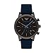Emporio Armani Men's Luigi Stainless Steel Analog-Quartz Watch with Silicone Strap, Blue, 14 (Model: AR11023)