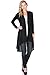 Modern Kiwi Solid Essential Long Cascading Cardigan Black Extra Large