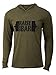Jumpbox Fitness Raise The Bar - Military Green - Men's Barbell Weightlifting Workout Long Sleeve Triblend Hoody Shirt