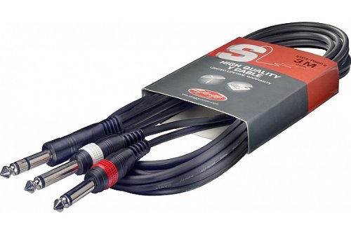 Stagg SYC6/PS2P E 6 m 2 x Jack Mono/1 x Stereo Y Splitter Cable