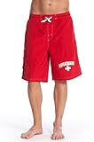 Officially Licensed Red LIFEGUARD® Men's Board Shorts Swim Trunks