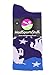 MadSportsStuff Neon Unicorn Over The Calf Socks (Neon Pink/Blue/Purple, Small)
