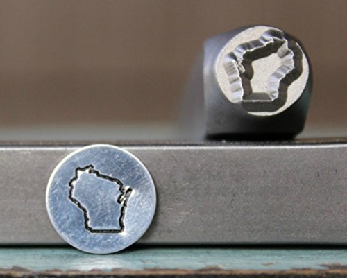 8mm Wisconsin US State Metal Punch Design Jewelry Stamp