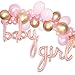 Baby Shower Balloon Garland Kit - Baby Pink Balloon Arch Kit Baby Girl Foil Balloons Girl Baby Shower Decor (Pink)