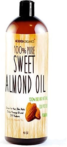 Molivera Organics Sweet Almond Oil, 16 oz. by Molivera Organics