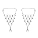 JEWSUN Rhinestone Foot or Hand Jewelry Barefoot Sandals Bridemaids Beach Wedding Jewelry Toe Ring Anklet（2PC）