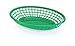 New Star Foodservice 44126 Fast Food Baskets, 9 1/4-Inch x 6-Inch Oval, Set of 12, Green