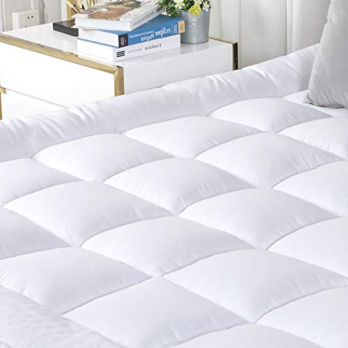Extra Thick Mattress Topper Queen Size, Soft Down Alternative Fiber