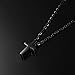 Xianli Wang Tiny Simple Cross Pendant for Thin Neck Women Stainless Steel Small Necklace (Black-Thin Neck Women)