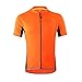 ARSUXEO Men's Slim Fit Cycling Jersey Short Sleeves Bike Bicycle MTB Shirt Orange Size Large