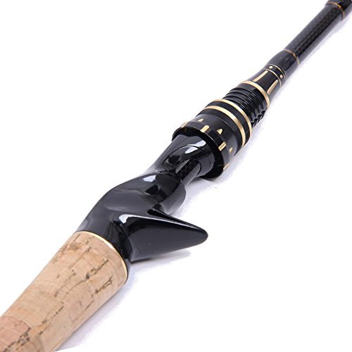 Entsport 2Piece 7Feet Casting Rod with 3 Top Pieces Graphite
