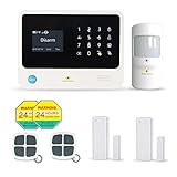 Golden Security Touch screen keypad LCD display WIFI & GSM 2-in-1 with Auto Dial,Motion Detectors and more diy Home Alarm System G90B-W01