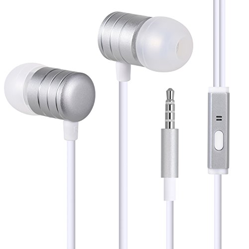 Amoner Wired Headphones, in-Ear Earbuds Earphones,Noise Cancelling Waterproof Sports Earphones Headsets,Stereo Sound with Built-in Mic for Phone 6/6s Plus/5s/SE, Galaxy,Tablets