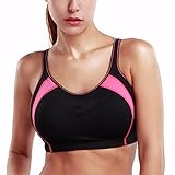 La Isla Women's High impact Mesh Wireless Molded Cup X-back Gym Active Sports Bra