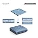 YnM Bamboo Duvet Cover for Weighted Blankets (60''x80'') - Blue Grey Print