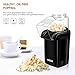 Hot Air Popcorn Popper, Aicok 1200W Popcorn Maker with Measuring Cup, Removable Lid, No Oil Needed, FDA and ETL Approved, Black