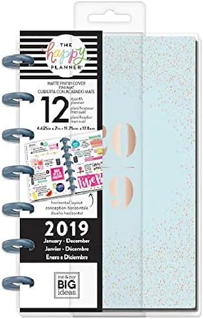 Create 365 The Mini Happy Planner Fresh Romance ;2019 Dated Horizontal Layout ; Monthly and Weekly Calendar Pages