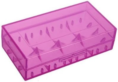 FIXED Star 6pcs Plastic Battery Storage Holder Box Case for 18650 CR123A 16340 Battery (Purple)