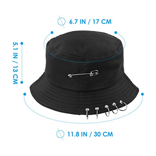 SOIMISS Fischerhut für Damen, Anglerhut mit breiter Krempe, faltbar, mit wendbarem Strand – Bild 3